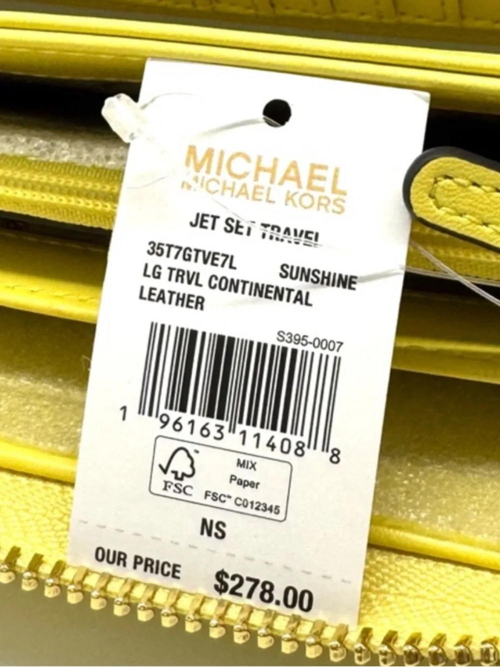Michael Kors Large Continental Wallet Sunshine